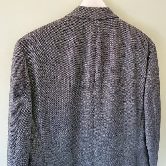 Lauren Ralph Lauren 42R Charcoal Old Money Academia 100% Wool Tweed Blazer - Picture 8 of 13